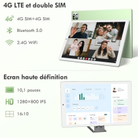 SIMPLORI Android 13 10palcový dotykový tablet, WiFi tablet, osmijádrový, 12 GB RAM + 128 GB ROM, (1 TB rozšiřitelné) 8 MP + 13 M